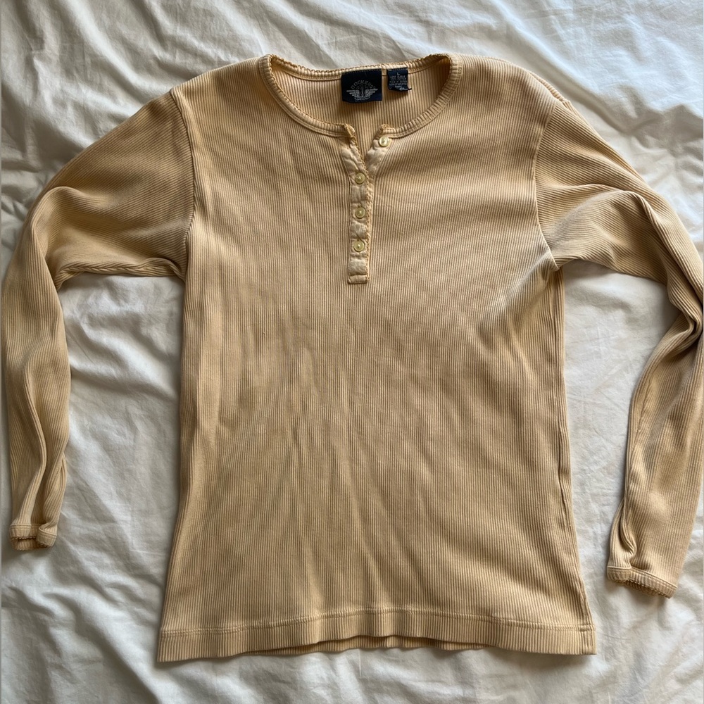 Dockers by Levi’s pale yellow henley long sleeve top